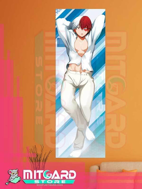 MY HERO ACADEMIA Todoroki Shoto wall scroll fabric or Adhesive Vinyl poster - Vinil poster GLOSSY / 50cm x 150cm - 2